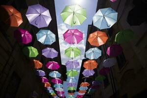 paraplu's van verschillend kleuren foto
