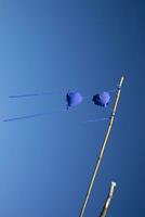 vrouwen zwempak naar droog in de wind net zo een vlag foto