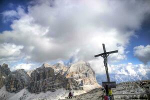 dolomieten de berg groep van de tofaan Italië foto