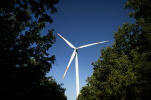 fotografisch documentatie van een wind turbine in de Woud foto