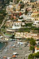 panoramisch visie van de dorp van positano Napels Italië foto