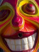 details van de maskers van de carnaval van viareggio foto
