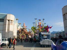 details van de maskers van de carnaval van viareggio foto