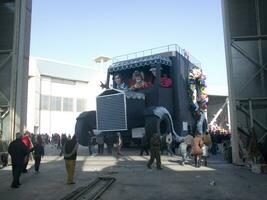 details van de maskers van de carnaval van viareggio foto