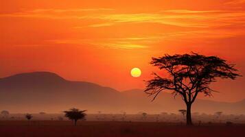 zonsopkomst in Oeganda s kidepo vallei nationaal park foto
