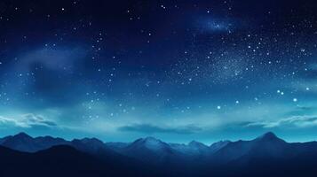 verbijsterend panoramisch visie van sterrenhemel nacht lucht met melkachtig manier foto