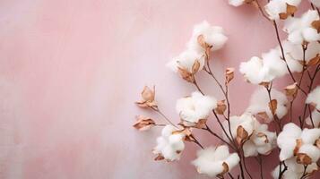 vers katoen bloemen natuurlijk achtergrond foto