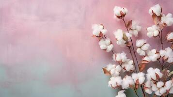 vers katoen bloemen natuurlijk achtergrond foto