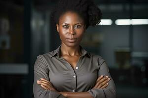 mooi Afrikaanse Amerikaans zakenvrouw foto