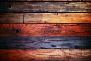 luxe wijnoogst houten plank achtergrond gemaakt met generatief ai technologie. foto