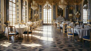 foto van de dining kamer Bij de paleis van versaille, Frankrijk. generatief ai