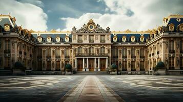 adembenemend schoonheid van de paleis van Versailles in Frankrijk. generatief ai foto