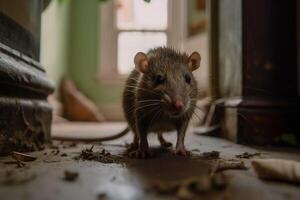 Rat in de huis, generatief ai foto