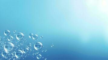 water bubbels drijvend in de lucht ai gegenereerd foto