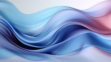 abstract golvend blauw achtergrond, 3d behang. ai generatief foto