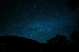 melkachtig manier Bij nacht, Thailand. foto