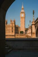 groot ben en Westminster brug in Londen foto