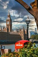 groot ben en Westminster brug in Londen foto