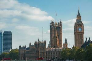 groot ben en Westminster brug in Londen foto