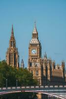 groot ben en Westminster brug in Londen foto