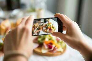 blogger afbeelding salade kleurrijk. genereren ai foto