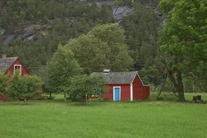 het dorp eidfjord in noorwegen foto