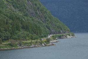 het dorp eidfjord in noorwegen foto