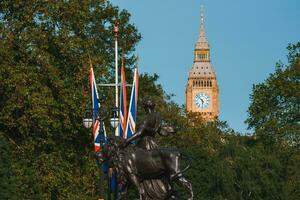 groot ben en Westminster brug in Londen foto