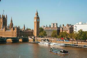 groot ben en Westminster brug in Londen foto