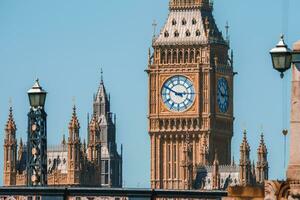 groot ben en Westminster brug in Londen foto