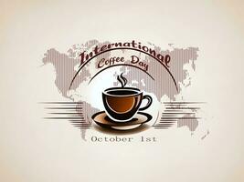 ai generatief Internationale koffie dag, oktober 1e, achtergrond ontwerp, banier foto