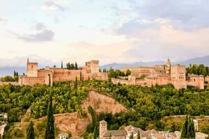 de alhambra in granada, Spanje foto