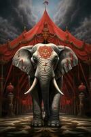 circus poster met olifant foto