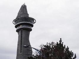 Expo-toren in de stad Sokcho. Zuid-Korea. januari 2018 foto
