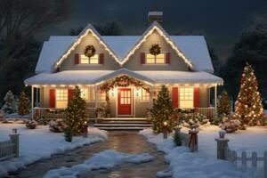magie Kerstmis huis foto