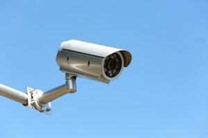 cctv veiligheid camera Bij openbaar Oppervlakte. foto