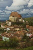 biertan een heel mooi middeleeuws dorp in Transsylvanië, Roemenië. een historisch stad- in Roemenië dat heeft bewaard gebleven de frankisch en gotisch bouwkundig stijl. reizen foto. foto
