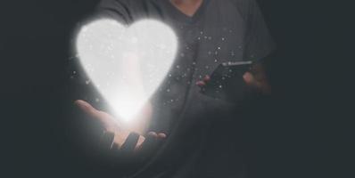 Valentijnsdag hartvormig symbool van liefde. illustratie foto