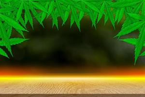 marihuanablad en hennepolie foto's donkere achtergrond, mooie achtergrond foto