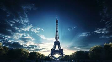 eiffel toren. silhouet concept foto