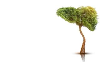 realistische leverafbeeldingen zijn menselijke groene boomvormen over ziekten en cirrose-omgeving. foto