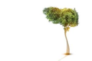 realistische leverafbeeldingen zijn menselijke groene boomvormen over ziekten en cirrose-omgeving foto