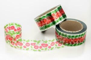 stoeprand plakband decor voor cakes met bloemen patroon foto