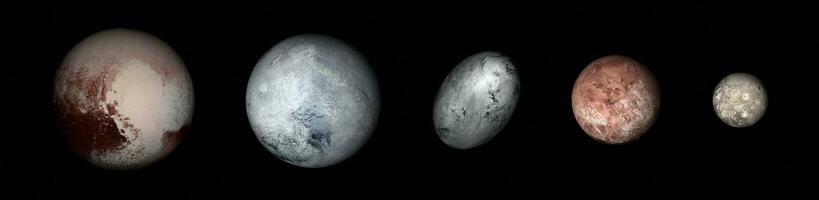 dwerg planeten Pluto, eris, haumea, makemake en Ceres foto