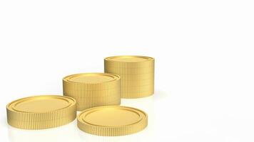 de goud munten voor bedrijf concept 3d renderen foto