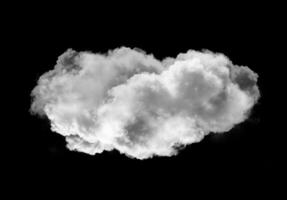 realistisch wolk vorm geïsoleerd over- zwart achtergrond foto