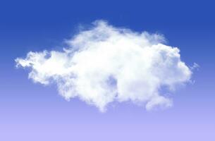 single wolk over- blauw lucht achtergrond foto