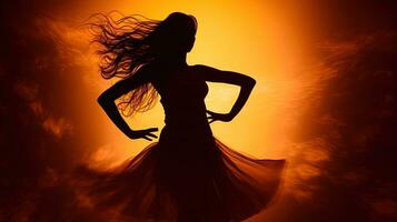 dansen vrouw s silhouet foto