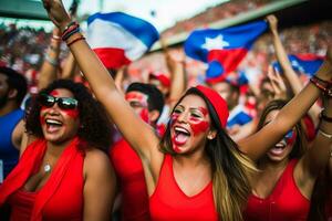 panamese Amerikaans voetbal fans vieren een zege foto