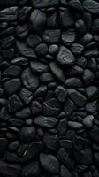 steentjes stenen achtergrond met zwart afgezwakt. ai gegenereerd foto